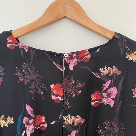 Madewell NWT Wide V Neck Midi Dress in Dark Bloom - Picture 7 of 8